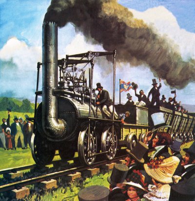 La locomotive réussie de George Stephenson - English School